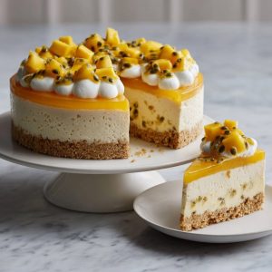 Mango Passion Fruit Cheesecake